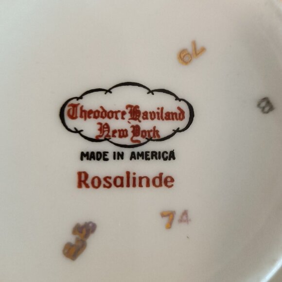 Vintage Theodore Haviland Rosalinde Sugar Bowl and Lid. New York - Picture 5 of 6